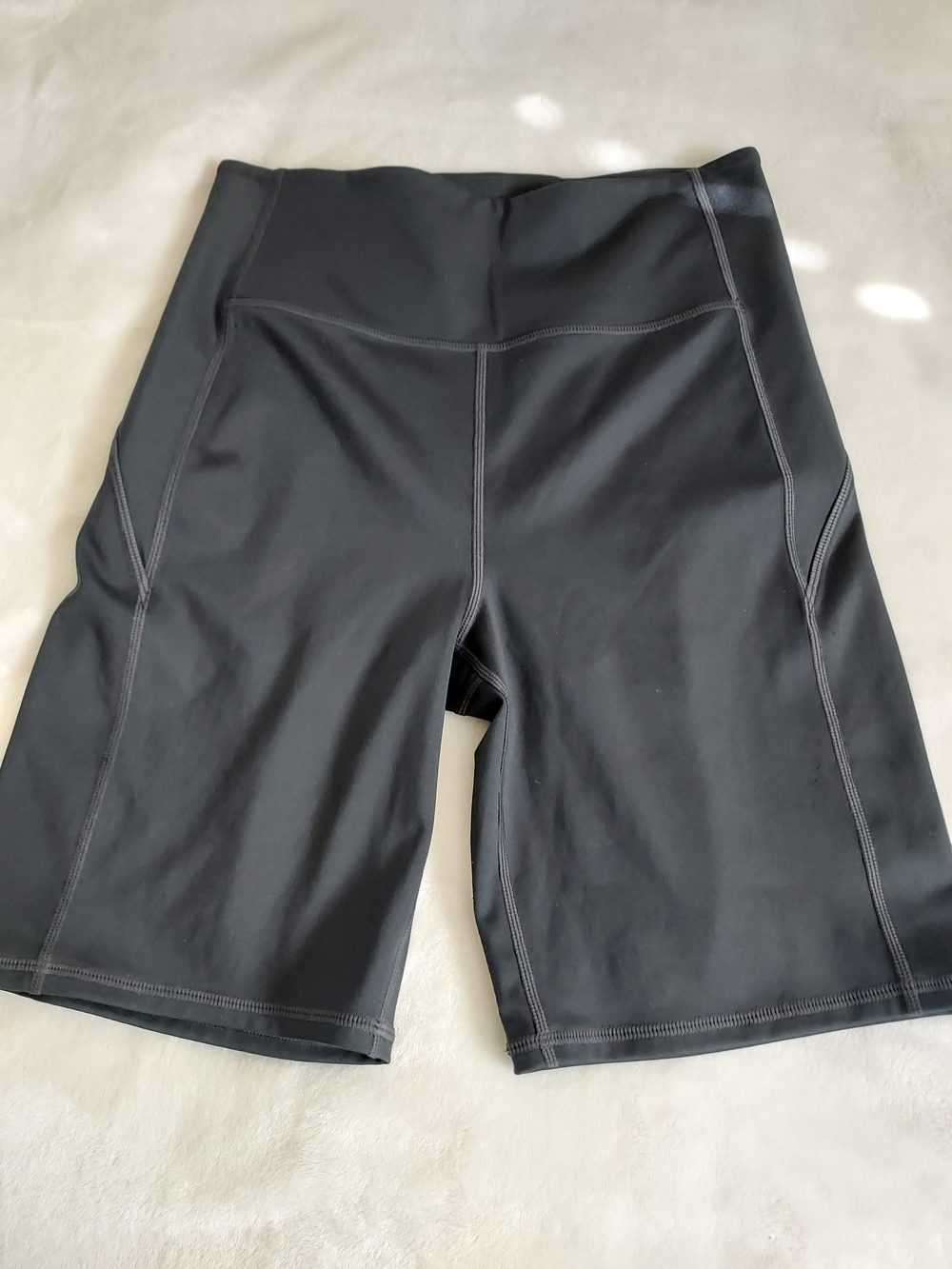 Skechers Black High-Rise Bike Shorts Activewear Yoga Gym Outdoor Excercise